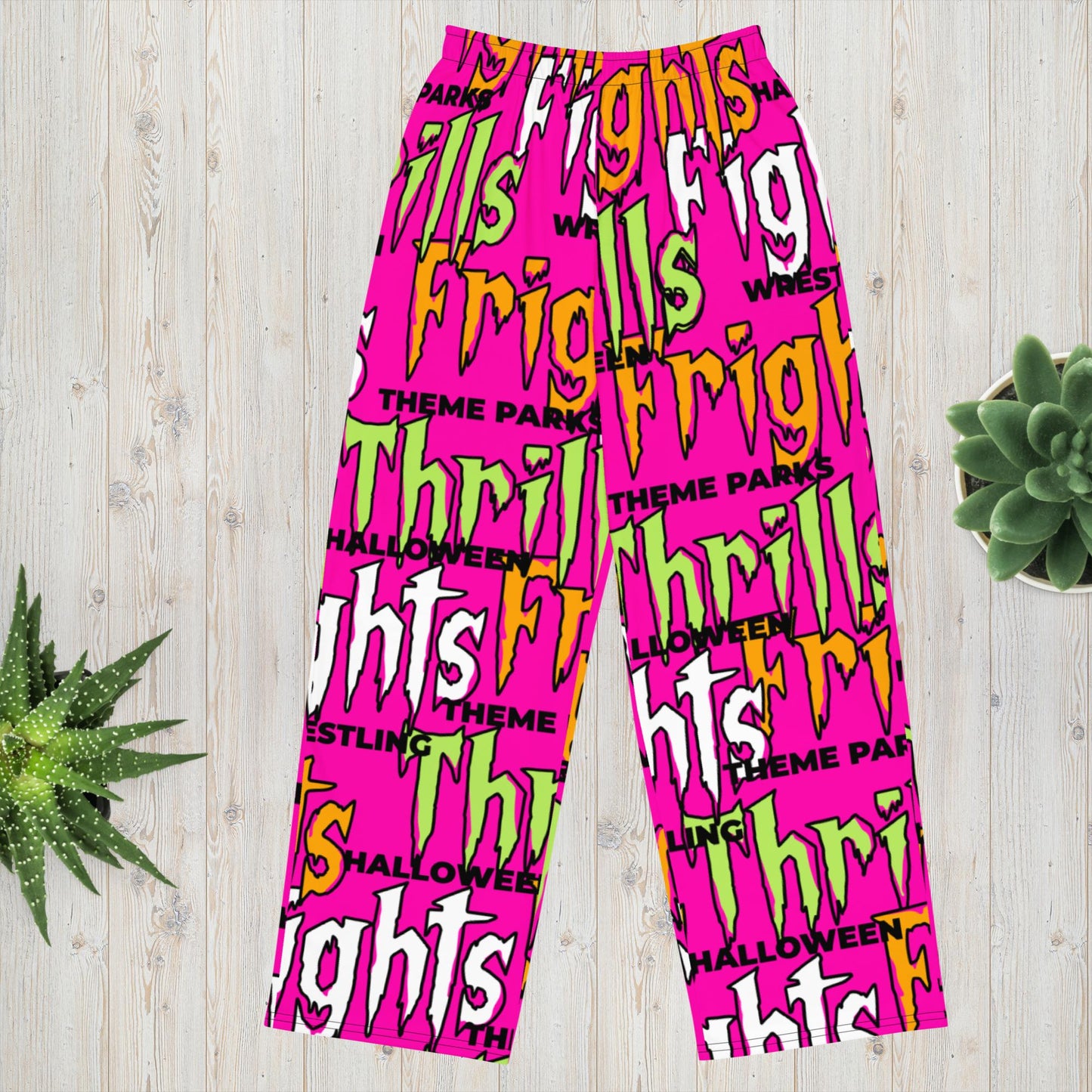 All-over print unisex wide-leg pants